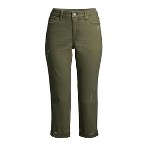 Olive Green Capri's 23" inseam